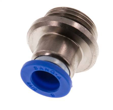 8mm x G3/8'' Push-in Fitting with Male Threads Brass/PA 66 NBR Inner Hexagon [2 Pieces]