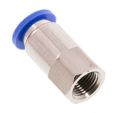 8mm x G1/8'' Push-in Fitting with Female Threads Brass/PA 66 NBR [2 Pieces]