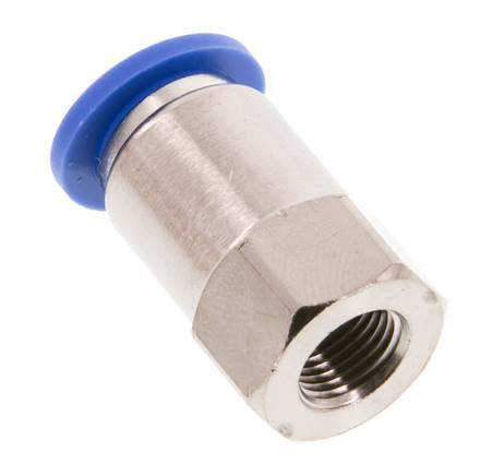 10mm x G1/8'' Push-in Fitting with Female Threads Brass/PA 66 NBR [2 Pieces]
