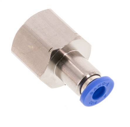 4mm x G1/4'' Push-in Fitting with Female Threads Brass/PA 66 NBR [2 Pieces]