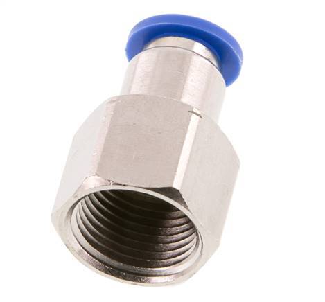 8mm x G3/8'' Push-in Fitting with Female Threads Brass/PA 66 NBR [2 Pieces]