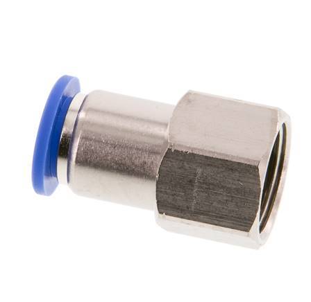 10mm x G3/8'' Push-in Fitting with Female Threads Brass/PA 66 NBR [2 Pieces]