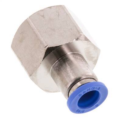 8mm x G1/2'' Push-in Fitting with Female Threads Brass/PA 66 NBR