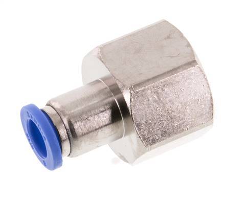 8mm x G1/2'' Push-in Fitting with Female Threads Brass/PA 66 NBR