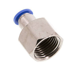 8mm x G1/2'' Push-in Fitting with Female Threads Brass/PA 66 NBR