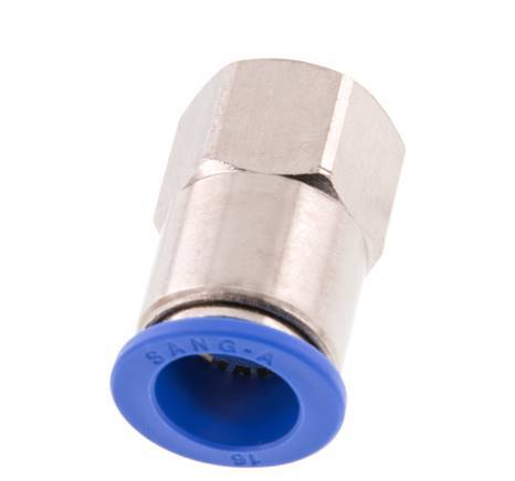 16mm x G1/2'' Push-in Fitting with Female Threads Brass/PA 66 NBR