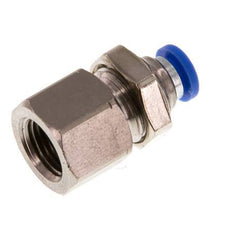 4mm x G1/8'' Push-in Fitting with Female Threads Brass/PA 66 NBR Bulkhead [2 Pieces]
