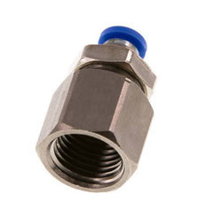 4mm x G1/4'' Push-in Fitting with Female Threads Brass/PA 66 NBR Bulkhead [2 Pieces]