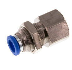 8mm x G1/4'' Push-in Fitting with Female Threads Brass/PA 66 NBR Bulkhead [2 Pieces]