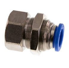 12mm x G1/4'' Push-in Fitting with Female Threads Brass/PA 66 NBR Bulkhead