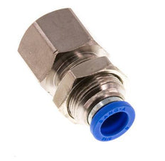 8mm x G3/8'' Push-in Fitting with Female Threads Brass/PA 66 NBR Bulkhead [2 Pieces]