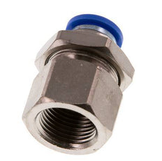 10mm x G3/8'' Push-in Fitting with Female Threads Brass/PA 66 NBR Bulkhead