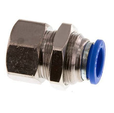 12mm x G3/8'' Push-in Fitting with Female Threads Brass/PA 66 NBR Bulkhead