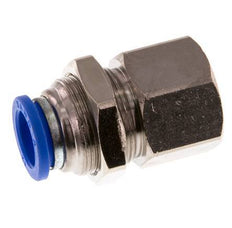 12mm x G1/2'' Push-in Fitting with Female Threads Brass/PA 66 NBR Bulkhead