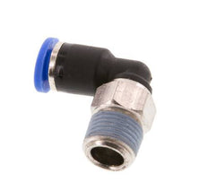 4mm x R1/8'' 90deg Elbow Push-in Fitting with Male Threads Brass/PA 66 NBR Short Sleeve Rotatable [5 Pieces]