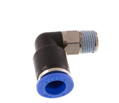 8mm x R1/8'' 90deg Elbow Push-in Fitting with Male Threads Brass/PA 66 NBR Short Sleeve Rotatable [2 Pieces]