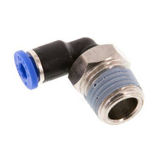 4mm x R1/4'' 90deg Elbow Push-in Fitting with Male Threads Brass/PA 66 NBR Short Sleeve Rotatable [2 Pieces]