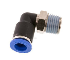 8mm x R1/4'' 90deg Elbow Push-in Fitting with Male Threads Brass/PA 66 NBR Short Sleeve Rotatable [2 Pieces]