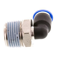 6mm x R3/8'' 90deg Elbow Push-in Fitting with Male Threads Brass/PA 66 NBR Short Sleeve Rotatable [2 Pieces]