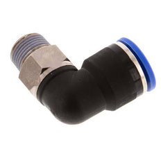 14mm x R3/8'' 90deg Elbow Push-in Fitting with Male Threads Brass/PA 66 NBR Short Sleeve Rotatable