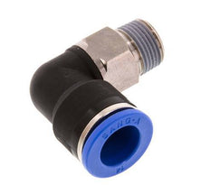 14mm x R3/8'' 90deg Elbow Push-in Fitting with Male Threads Brass/PA 66 NBR Short Sleeve Rotatable