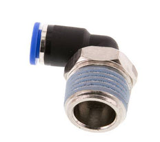 8mm x R1/2'' 90deg Elbow Push-in Fitting with Male Threads Brass/PA 66 NBR Short Sleeve Rotatable [2 Pieces]