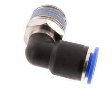 12mm x R1/2'' 90deg Elbow Push-in Fitting with Male Threads Brass/PA 66 NBR Short Sleeve Rotatable [2 Pieces]