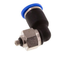 3mm x M 3 90deg Elbow Push-in Fitting with Male Threads Brass/PA 66 NBR Short Sleeve Rotatable [2 Pieces]