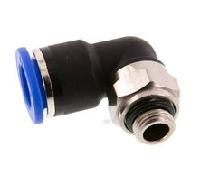 10mm x G1/8'' 90deg Elbow Push-in Fitting with Male Threads Brass/PA 66 NBR Short Sleeve Rotatable [2 Pieces]