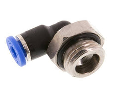 4mm x G1/4'' 90deg Elbow Push-in Fitting with Male Threads Brass/PA 66 NBR Short Sleeve Rotatable [2 Pieces]