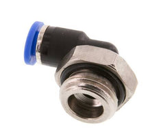 4mm x G1/4'' 90deg Elbow Push-in Fitting with Male Threads Brass/PA 66 NBR Short Sleeve Rotatable [2 Pieces]
