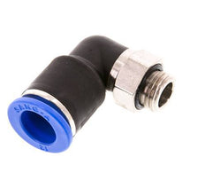 12mm x G1/4'' 90deg Elbow Push-in Fitting with Male Threads Brass/PA 66 NBR Short Sleeve Rotatable [2 Pieces]