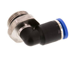 8mm x G3/8'' 90deg Elbow Push-in Fitting with Male Threads Brass/PA 66 NBR Short Sleeve Rotatable [2 Pieces]