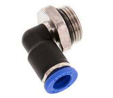 8mm x G3/8'' 90deg Elbow Push-in Fitting with Male Threads Brass/PA 66 NBR Short Sleeve Rotatable [2 Pieces]