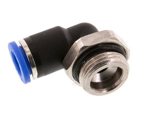 8mm x G3/8'' 90deg Elbow Push-in Fitting with Male Threads Brass/PA 66 NBR Short Sleeve Rotatable [2 Pieces]