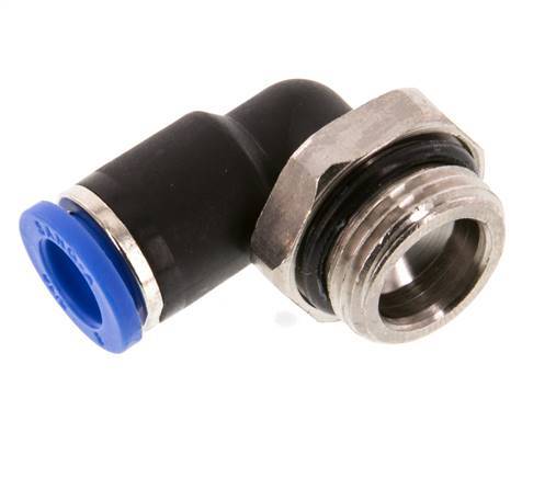 8mm x G3/8'' 90deg Elbow Push-in Fitting with Male Threads Brass/PA 66 NBR Short Sleeve Rotatable [2 Pieces]