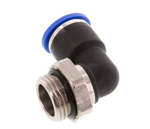 10mm x G3/8'' 90deg Elbow Push-in Fitting with Male Threads Brass/PA 66 NBR Short Sleeve Rotatable [2 Pieces]
