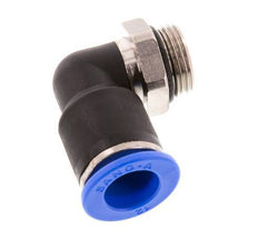 12mm x G3/8'' 90deg Elbow Push-in Fitting with Male Threads Brass/PA 66 NBR Short Sleeve Rotatable [2 Pieces]