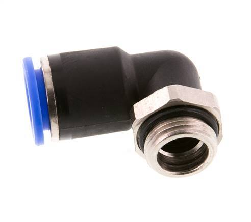 12mm x G3/8'' 90deg Elbow Push-in Fitting with Male Threads Brass/PA 66 NBR Short Sleeve Rotatable [2 Pieces]