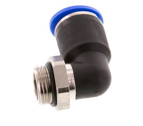 12mm x G3/8'' 90deg Elbow Push-in Fitting with Male Threads Brass/PA 66 NBR Short Sleeve Rotatable [2 Pieces]