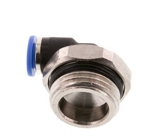 6mm x G1/2'' 90deg Elbow Push-in Fitting with Male Threads Brass/PA 66 NBR Short Sleeve Rotatable [2 Pieces]