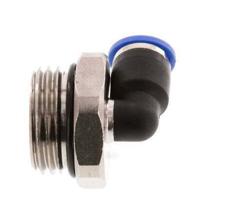 6mm x G1/2'' 90deg Elbow Push-in Fitting with Male Threads Brass/PA 66 NBR Short Sleeve Rotatable [2 Pieces]
