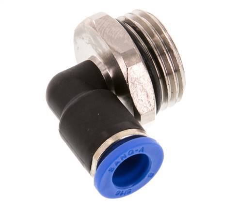 8mm x G1/2'' 90deg Elbow Push-in Fitting with Male Threads Brass/PA 66 NBR Short Sleeve Rotatable [2 Pieces]
