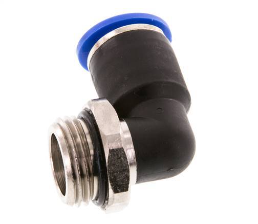 12mm x G1/2'' 90deg Elbow Push-in Fitting with Male Threads Brass/PA 66 NBR Short Sleeve Rotatable [2 Pieces]