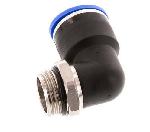 16mm x G1/2'' 90deg Elbow Push-in Fitting with Male Threads Brass/PA 66 NBR Short Sleeve Rotatable