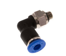 4mm x M 5 90deg Elbow Push-in Fitting with Male Threads Brass/PA 66 NBR Rotatable [2 Pieces]