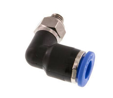 6mm x M 5 90deg Elbow Push-in Fitting with Male Threads Brass/PA 66 NBR Rotatable [2 Pieces]