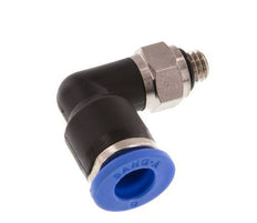 6mm x M 5 90deg Elbow Push-in Fitting with Male Threads Brass/PA 66 NBR Rotatable [2 Pieces]
