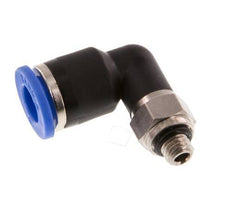 6mm x M 5 90deg Elbow Push-in Fitting with Male Threads Brass/PA 66 NBR Rotatable [2 Pieces]