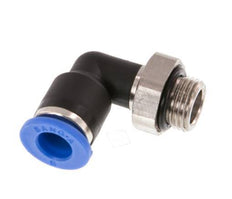 6mm x G1/8'' 90deg Elbow Push-in Fitting with Male Threads Brass/PA 66 NBR Rotatable [2 Pieces]